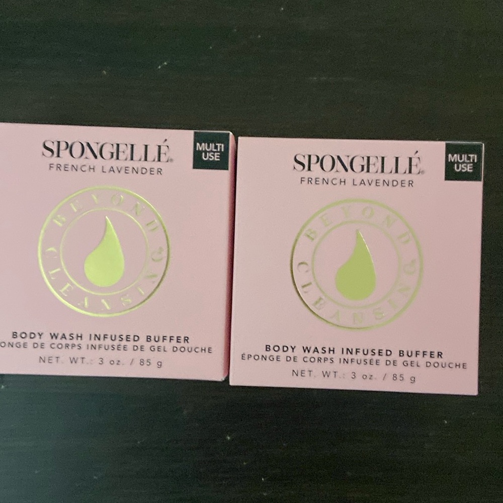 2 Spongelle French Lavender Body Wash Infused Buffers for women.